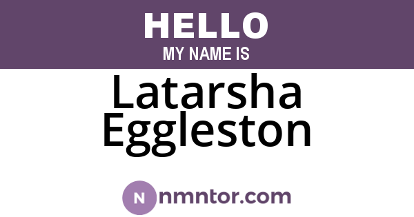 Latarsha Eggleston