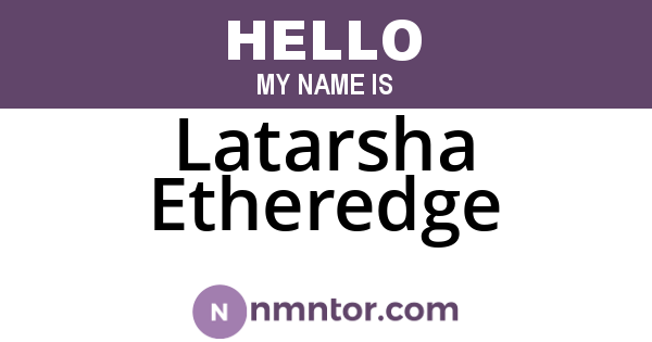 Latarsha Etheredge