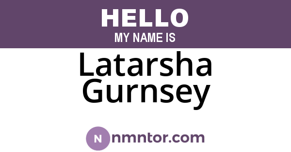 Latarsha Gurnsey