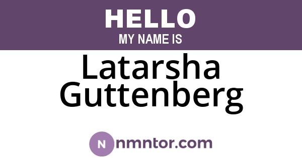 Latarsha Guttenberg