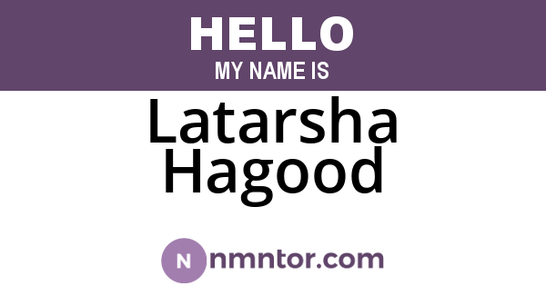 Latarsha Hagood