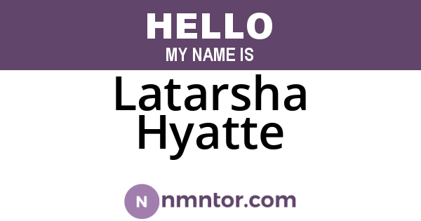 Latarsha Hyatte