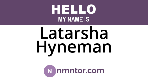 Latarsha Hyneman