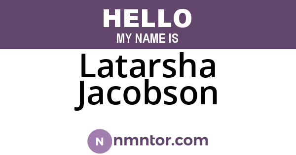 Latarsha Jacobson