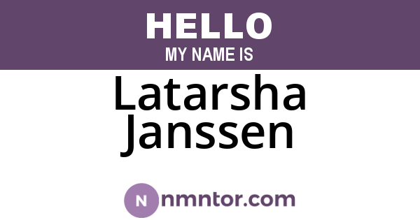 Latarsha Janssen