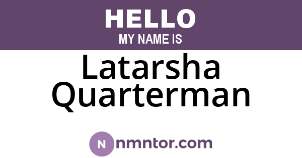 Latarsha Quarterman