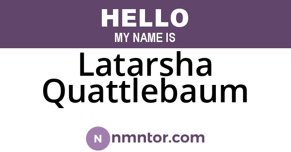 Latarsha Quattlebaum