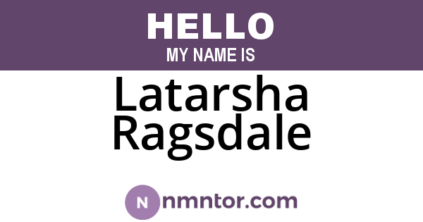 Latarsha Ragsdale