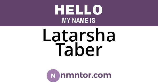 Latarsha Taber