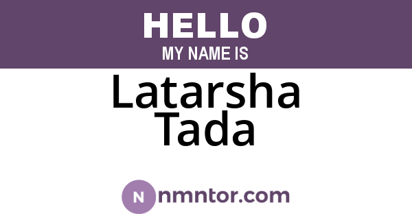 Latarsha Tada