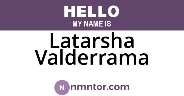 Latarsha Valderrama