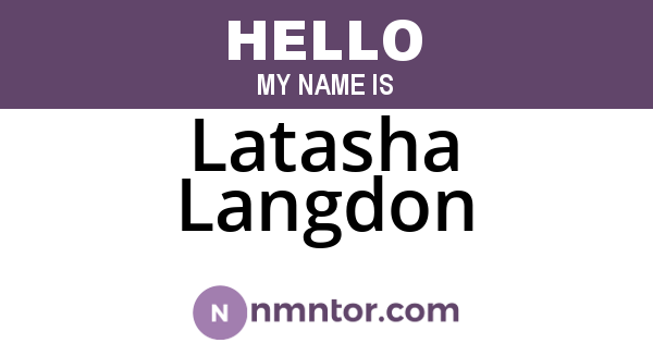 Latasha Langdon
