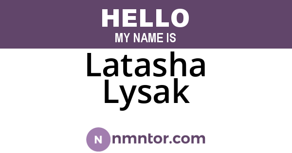 Latasha Lysak