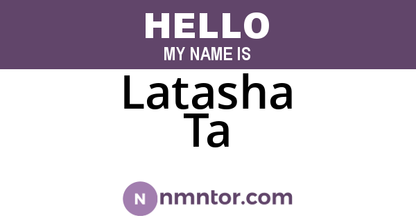 Latasha Ta