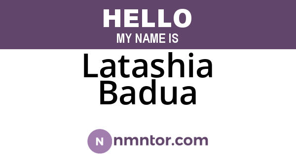 Latashia Badua