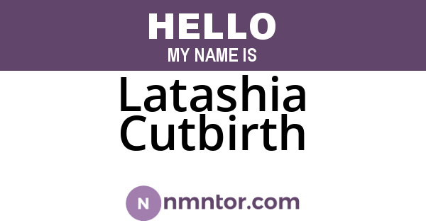 Latashia Cutbirth