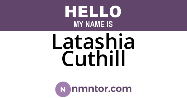 Latashia Cuthill