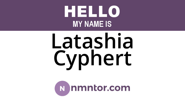 Latashia Cyphert