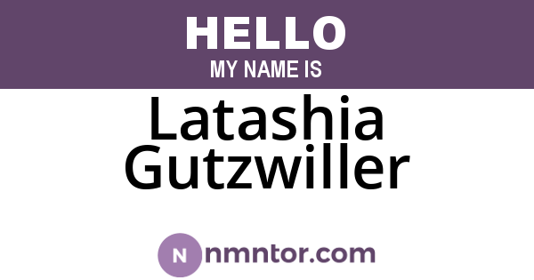 Latashia Gutzwiller
