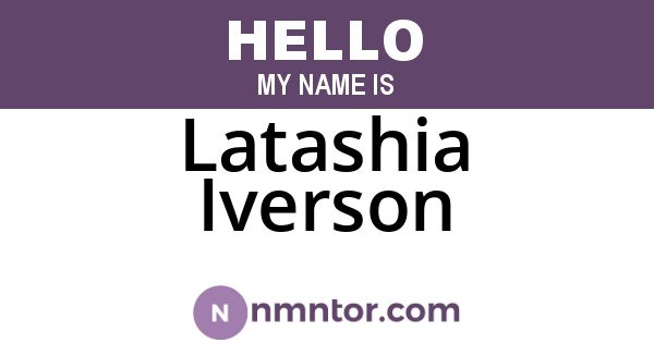 Latashia Iverson