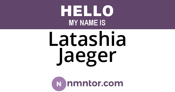 Latashia Jaeger