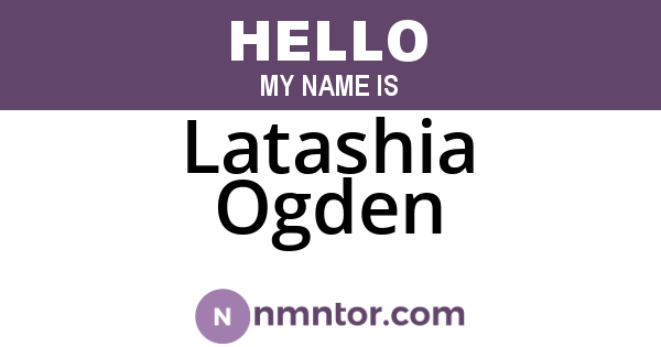Latashia Ogden