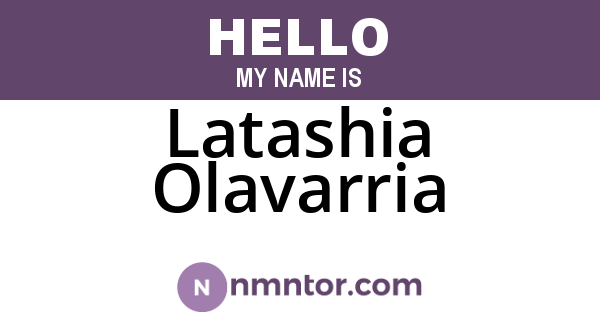 Latashia Olavarria