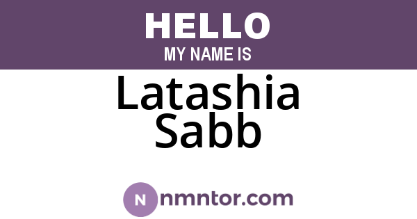 Latashia Sabb