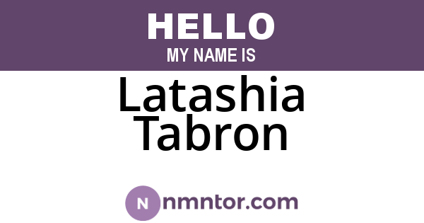 Latashia Tabron