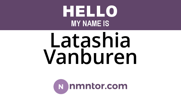 Latashia Vanburen
