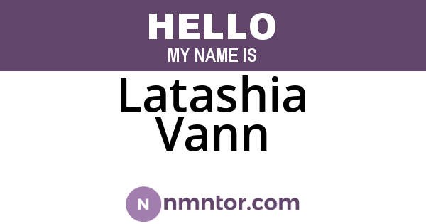 Latashia Vann