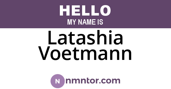 Latashia Voetmann