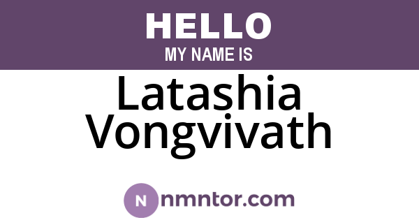 Latashia Vongvivath