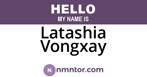 Latashia Vongxay