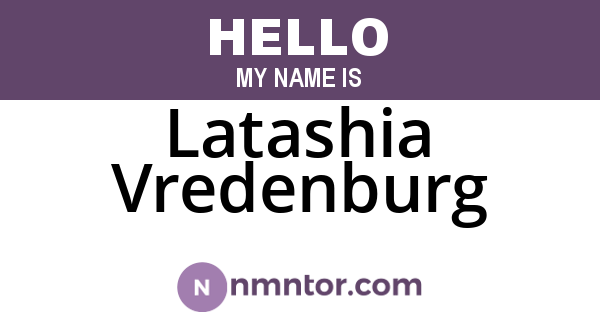 Latashia Vredenburg