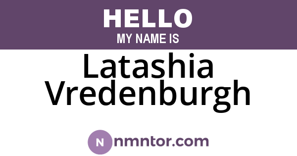 Latashia Vredenburgh
