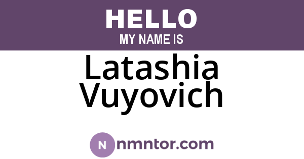 Latashia Vuyovich