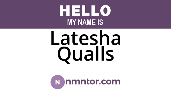 Latesha Qualls