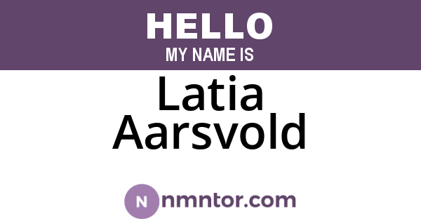 Latia Aarsvold