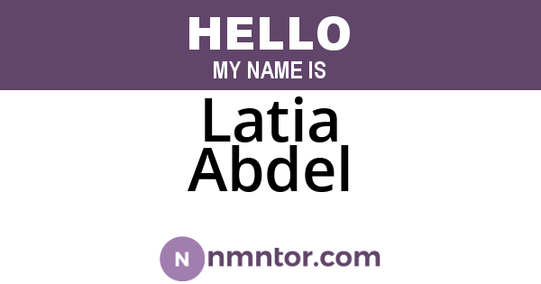 Latia Abdel
