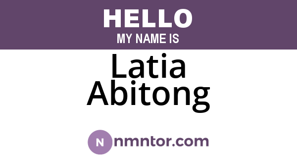 Latia Abitong
