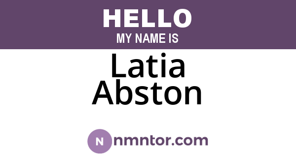 Latia Abston