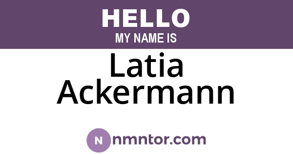 Latia Ackermann