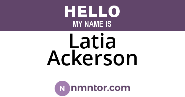 Latia Ackerson