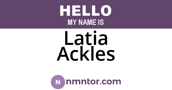Latia Ackles