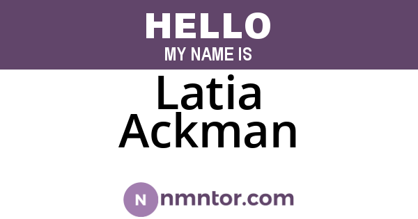 Latia Ackman