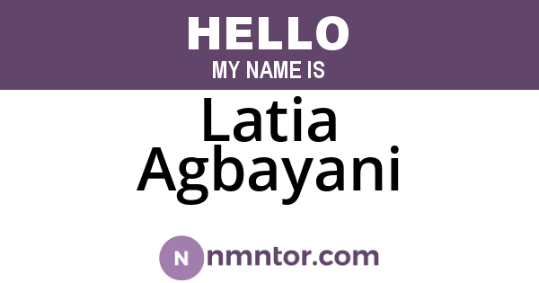 Latia Agbayani