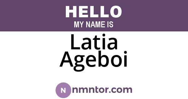 Latia Ageboi