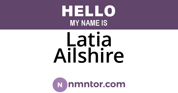 Latia Ailshire