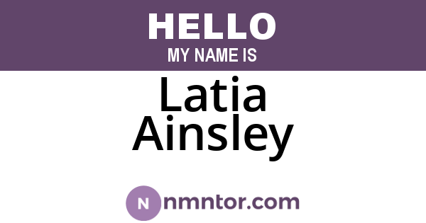 Latia Ainsley